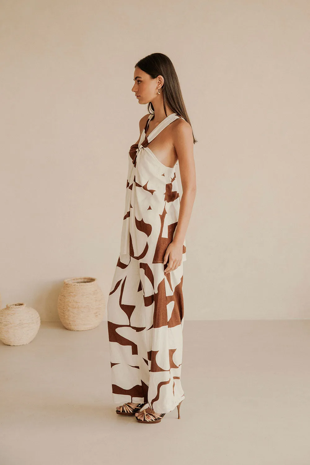 Ellira Jumpsuit - Sunroom Chocolate