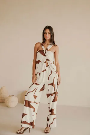 Ellira Jumpsuit - Sunroom Chocolate