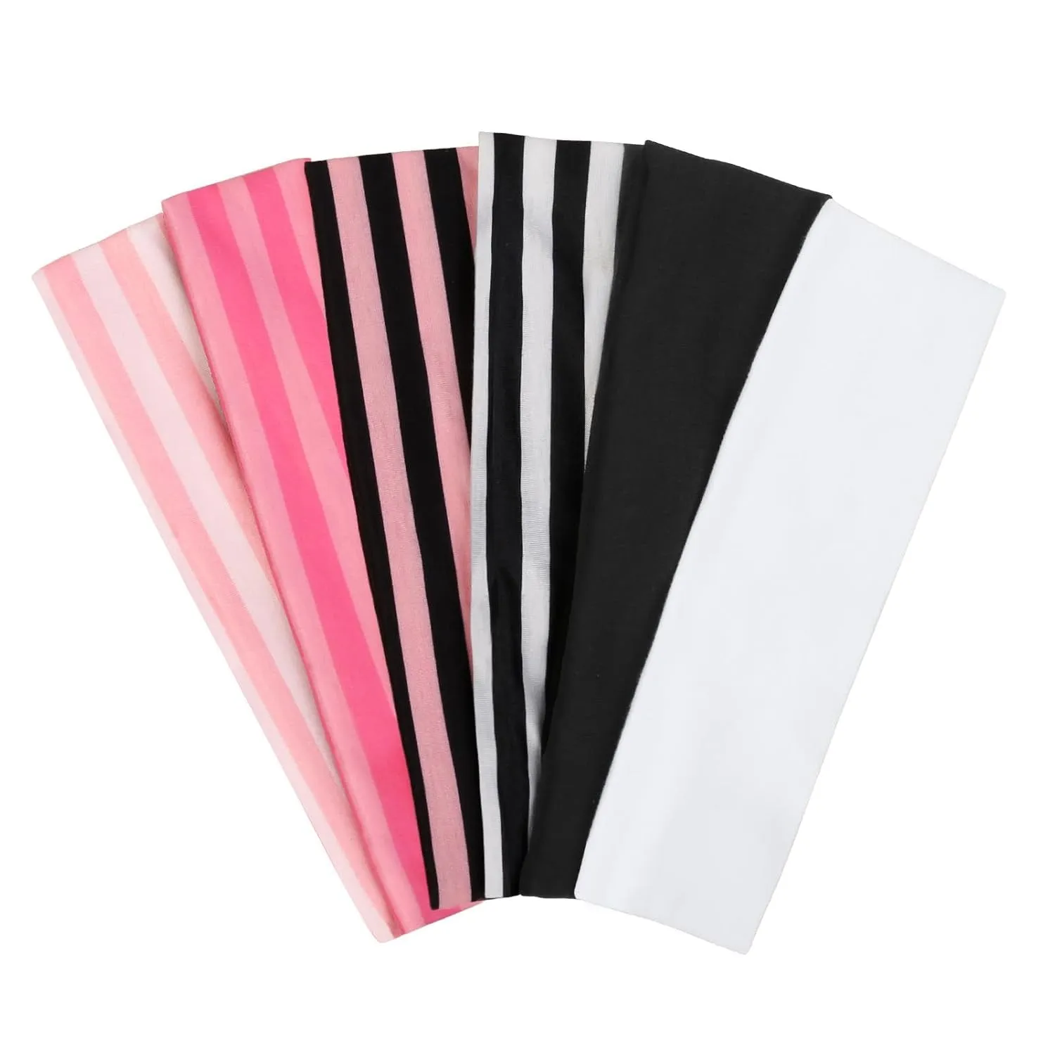 Fashion Women'S Headbands for Short Hair Non Slip Elastic Floral Hairbands, Soft Fabric 2 Inches Thick Stripe Head Bands for Girls, Valentine'S Day Heart Headbands