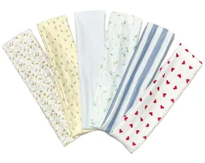 Fashion Women'S Headbands for Short Hair Non Slip Elastic Floral Hairbands, Soft Fabric 2 Inches Thick Stripe Head Bands for Girls, Valentine'S Day Heart Headbands