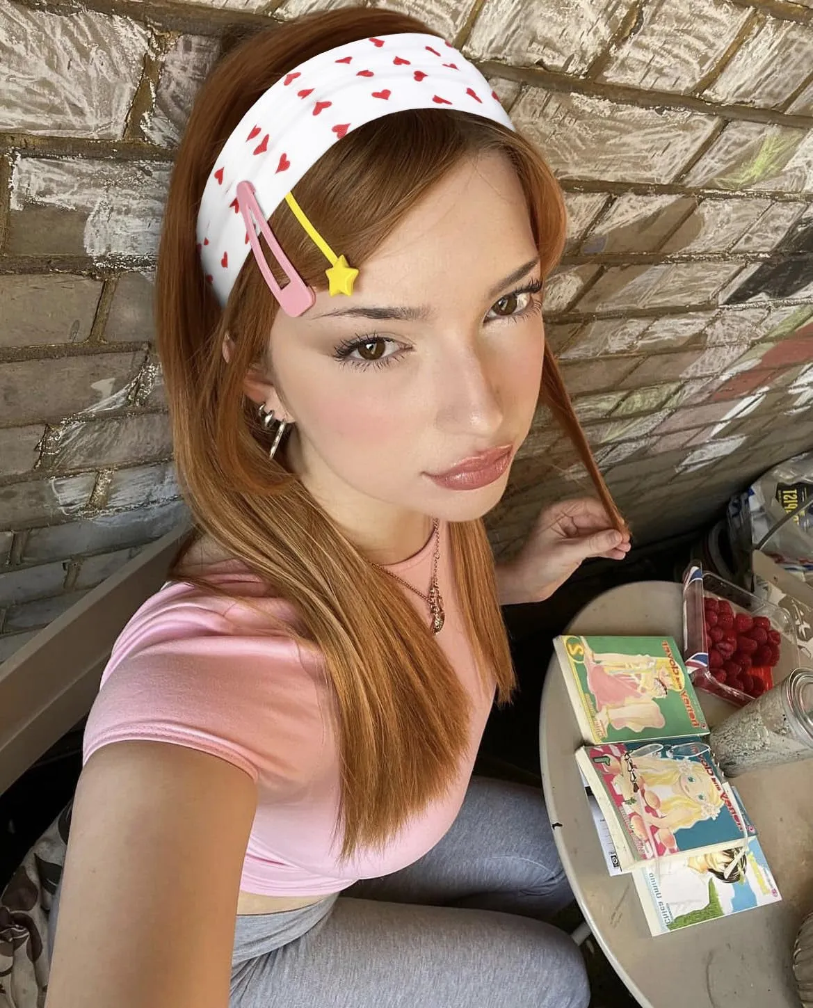 Fashion Women'S Headbands for Short Hair Non Slip Elastic Floral Hairbands, Soft Fabric 2 Inches Thick Stripe Head Bands for Girls, Valentine'S Day Heart Headbands