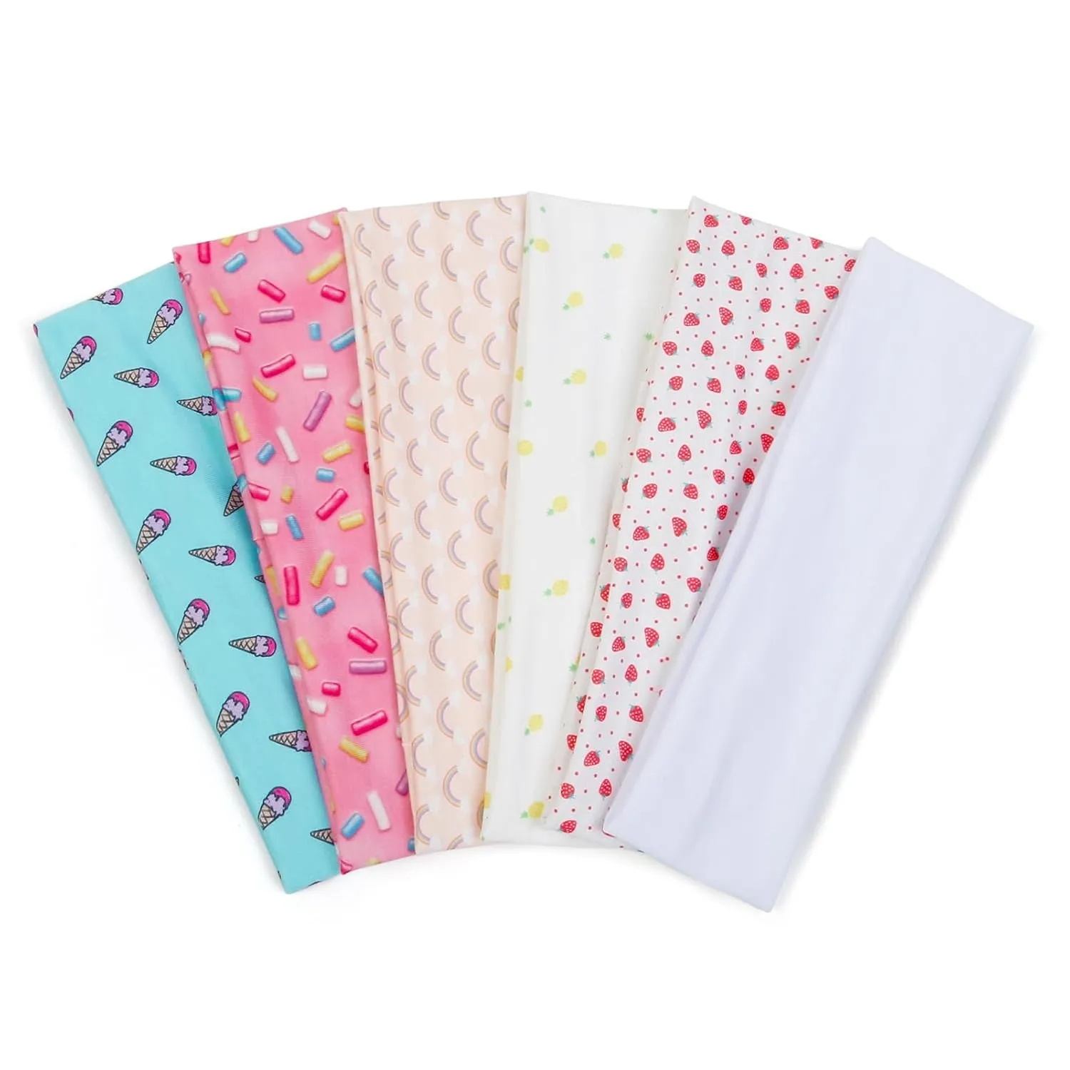 Fashion Women'S Headbands for Short Hair Non Slip Elastic Floral Hairbands, Soft Fabric 2 Inches Thick Stripe Head Bands for Girls, Valentine'S Day Heart Headbands
