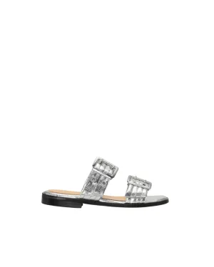 FEMININE BUCKLE TWO STRAP SANDAL