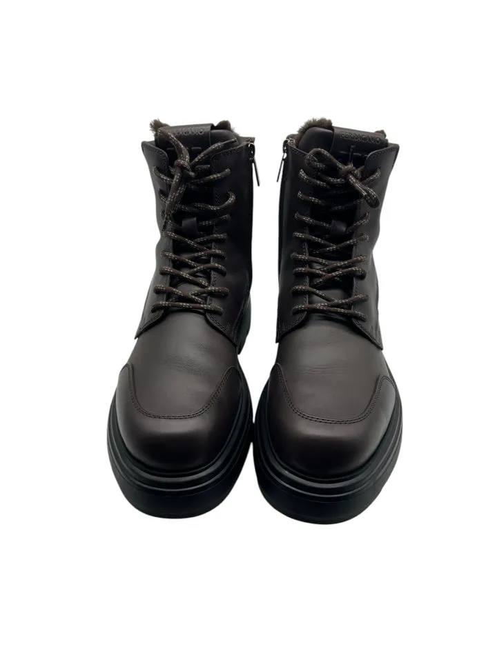 Ferragamo Maxi-Tongue Combat Boots Men's Size 8.5 = 9.5 US