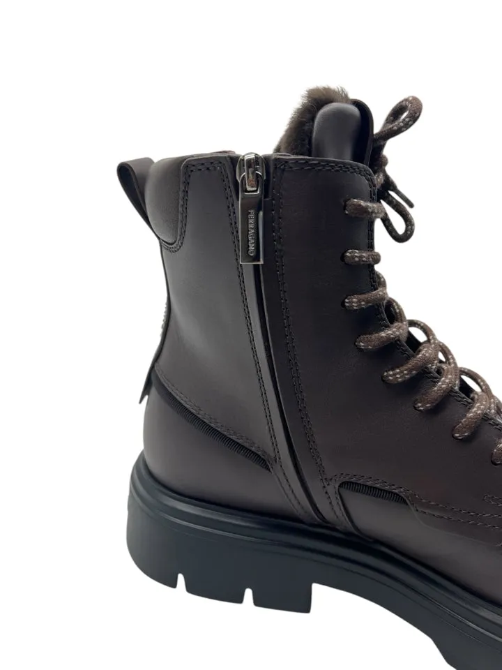 Ferragamo Maxi-Tongue Combat Boots Men's Size 8.5 = 9.5 US