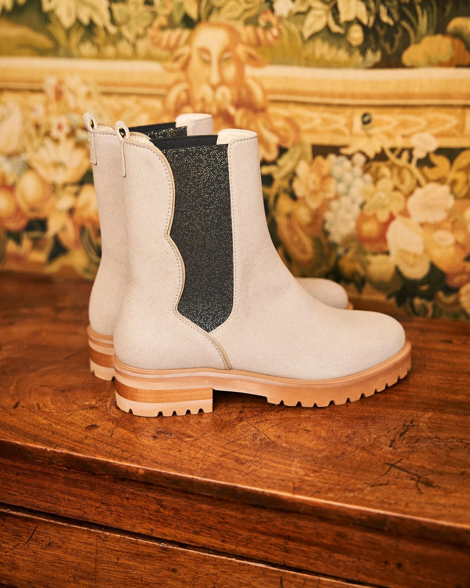 Fleeting Recycled Vegan Suede Chelsea Boots | Taupe