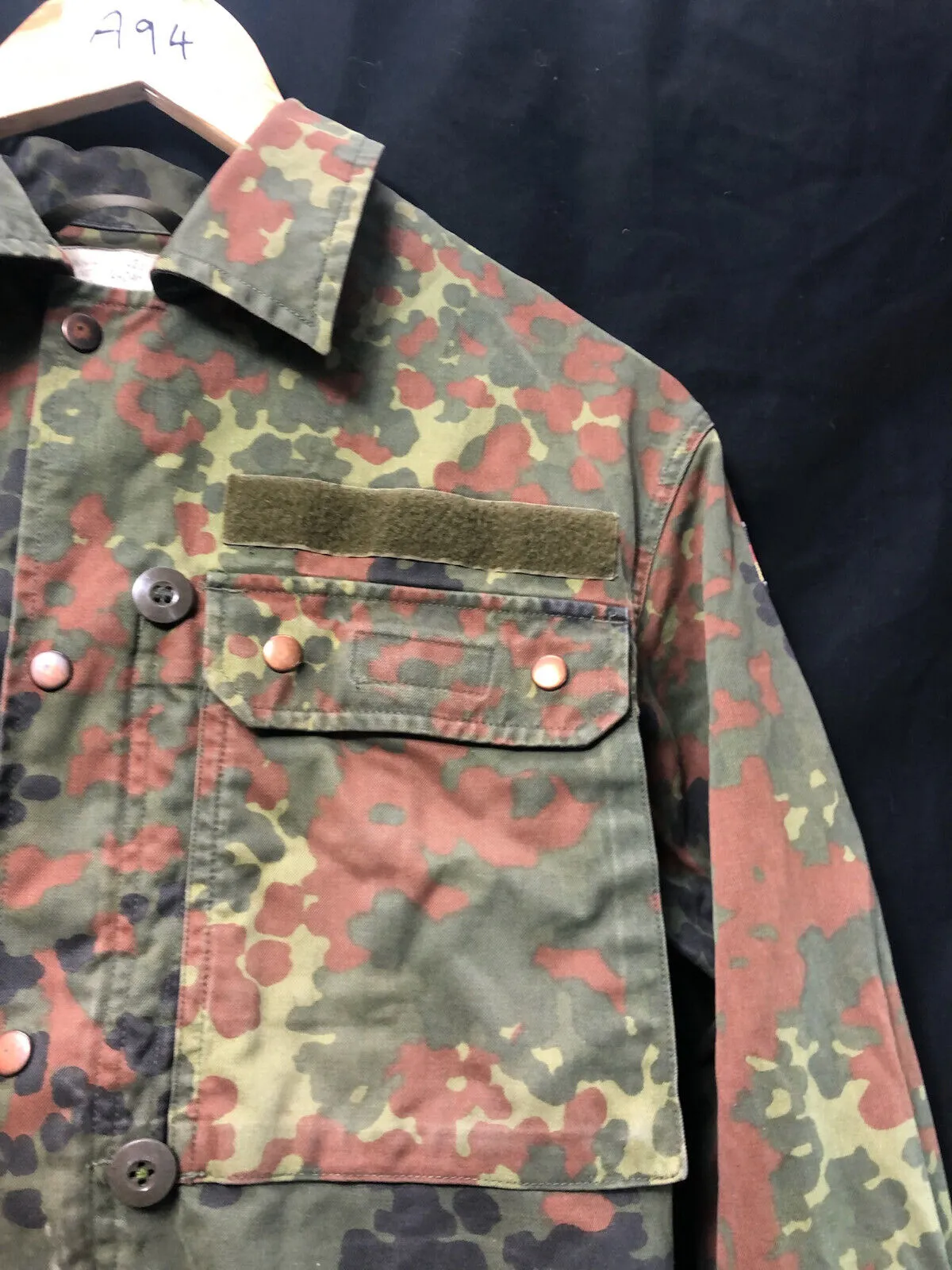 Genuine German Army Issue Flecktarn Camouflaged Combat Jacket Smock - 185/90