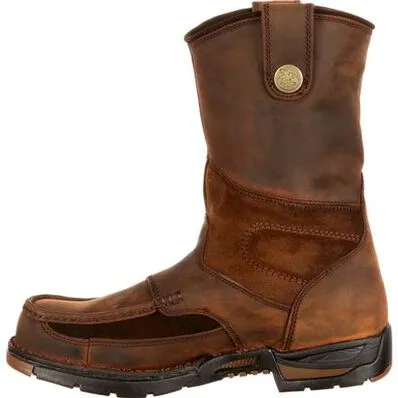 Georgia Men's Athens 10" Soft Toe Waterproof Wellington Work Boot -Brown- G4403