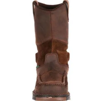 Georgia Men's Athens 10" Soft Toe Waterproof Wellington Work Boot -Brown- G4403