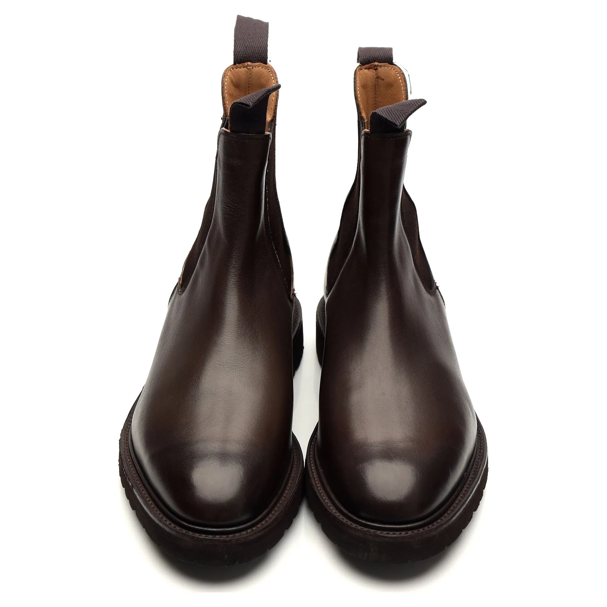 'Gigio' Dark Brown Kudu Leather Chelsea Boots UK 8.5