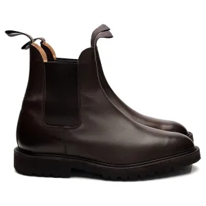 'Gigio' Dark Brown Kudu Leather Chelsea Boots UK 8.5