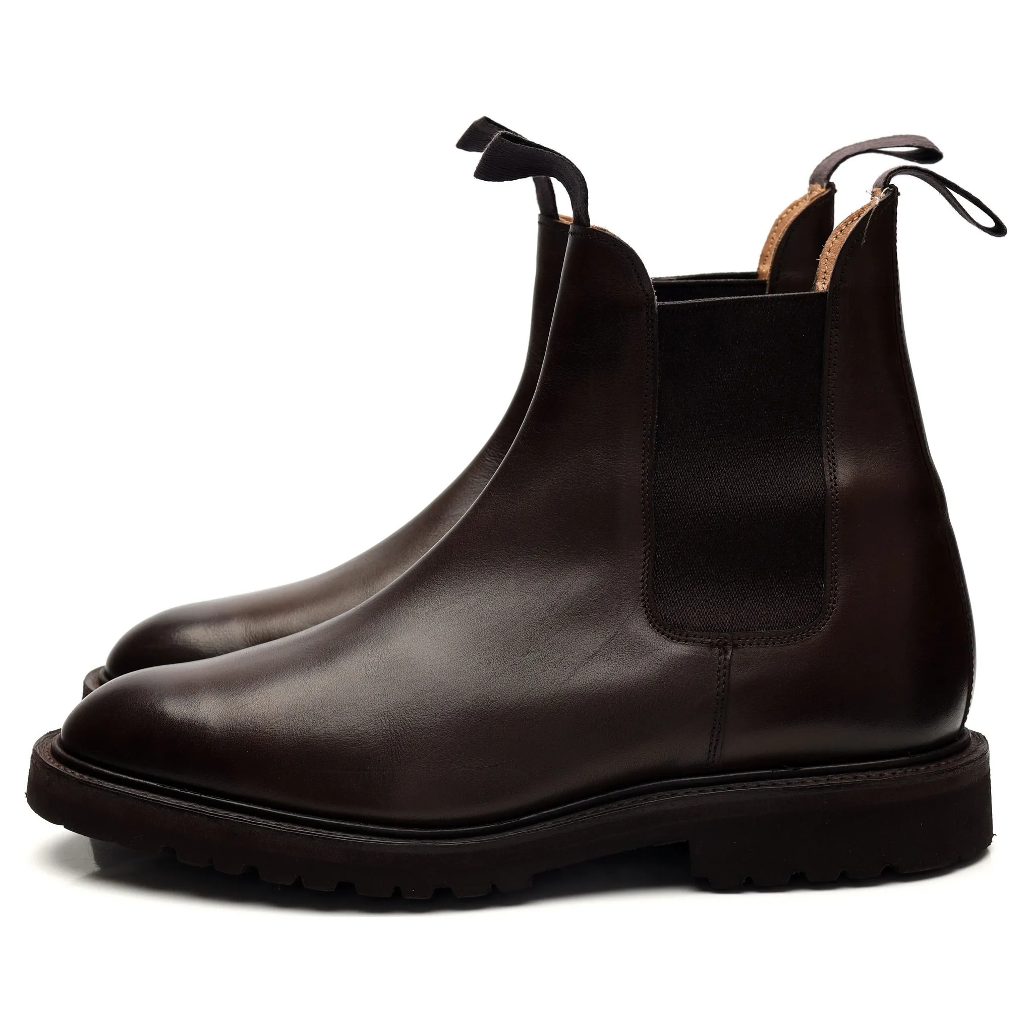 'Gigio' Dark Brown Kudu Leather Chelsea Boots UK 8.5