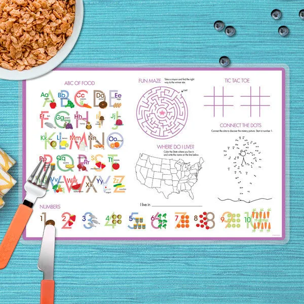 Girl Basketball Fan-Purple Personalized Kids Placemat
