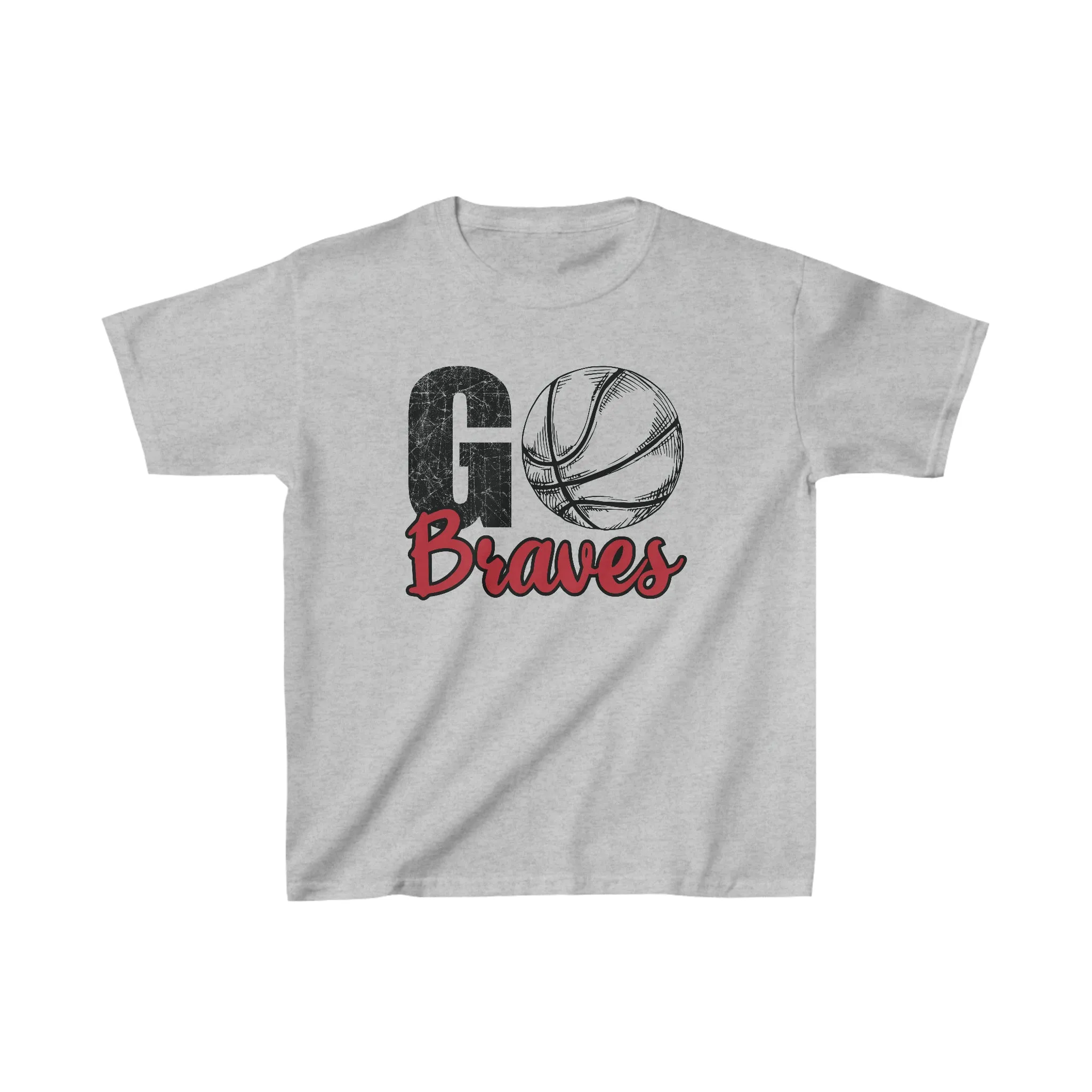 Go Braves Basketball Kids Heavy Cotton™ Tee