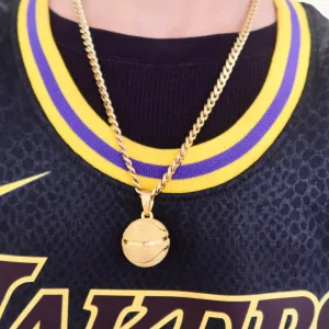 Golden Basketball Necklace