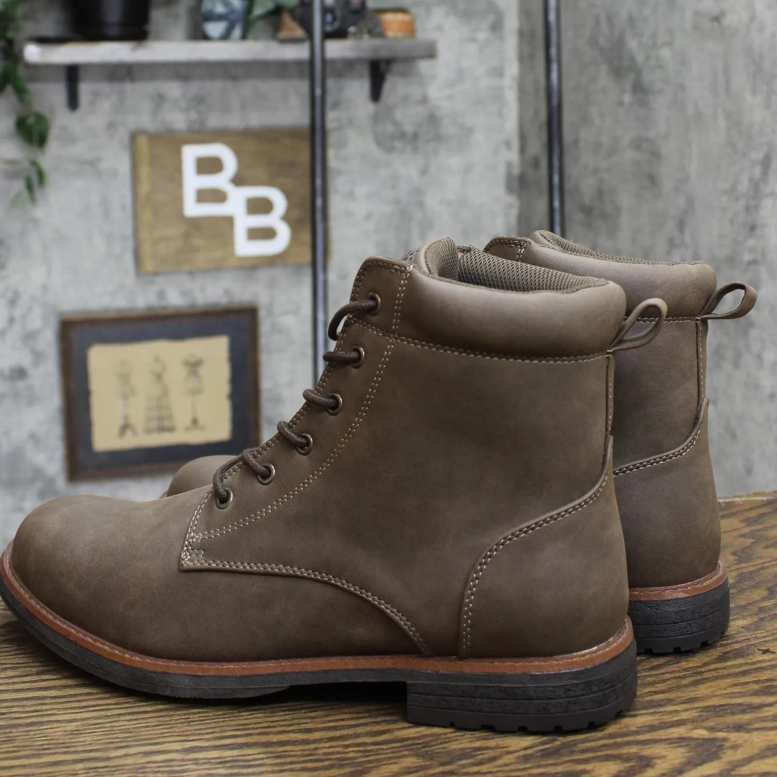 Goodfellow & Co. Men's Jeffrey Combat Suede Boots 1667e8b78534a1 Brown 11.5