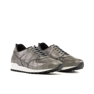 Grey Alligator Jogger sneakers