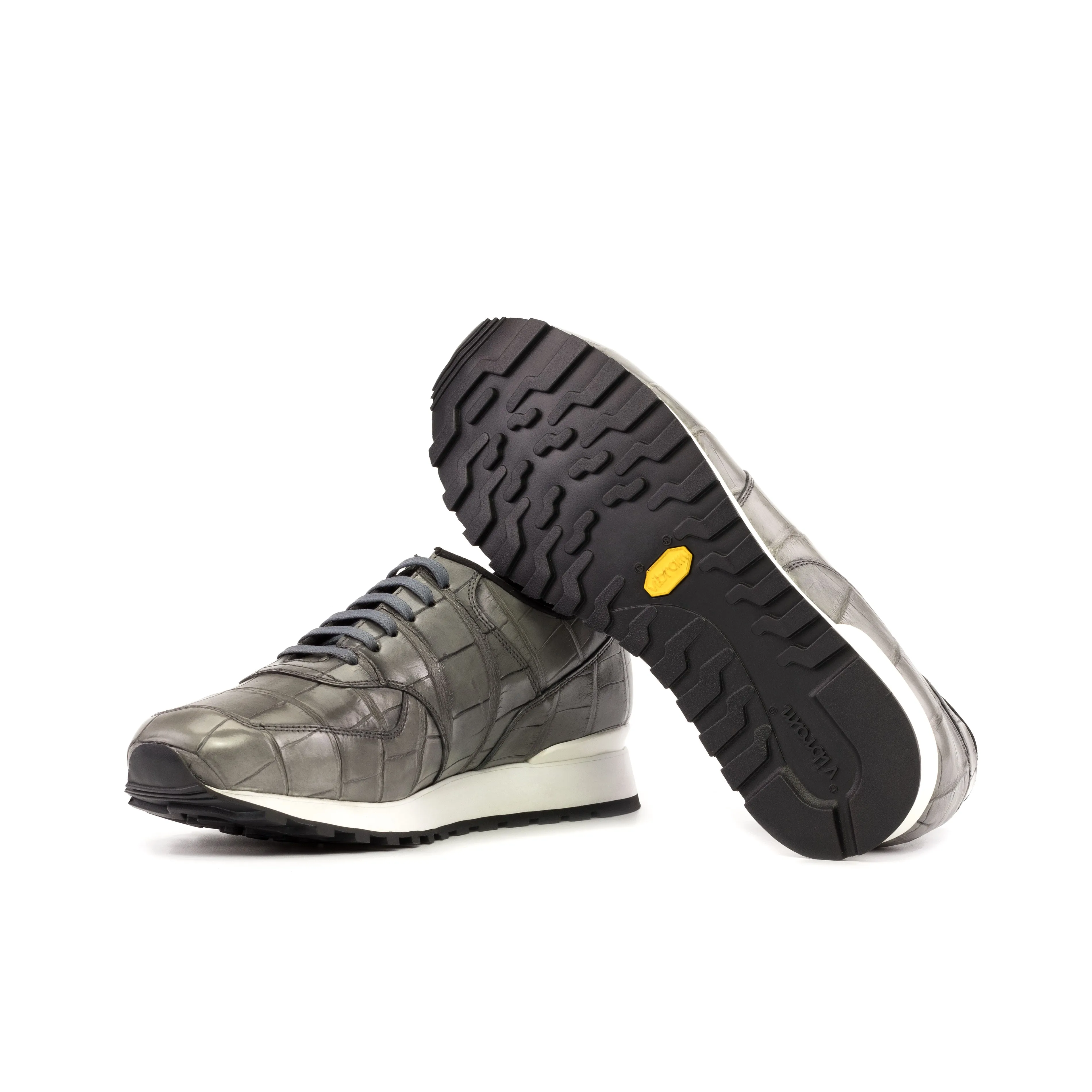 Grey Alligator Jogger sneakers