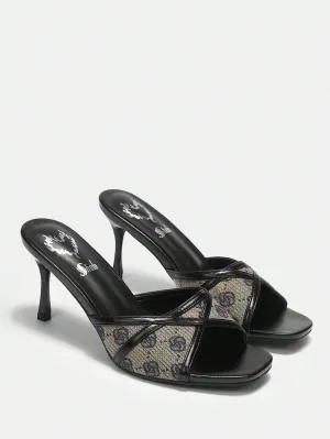 ICON Peep Toe Stiletto High Heeled Sandals