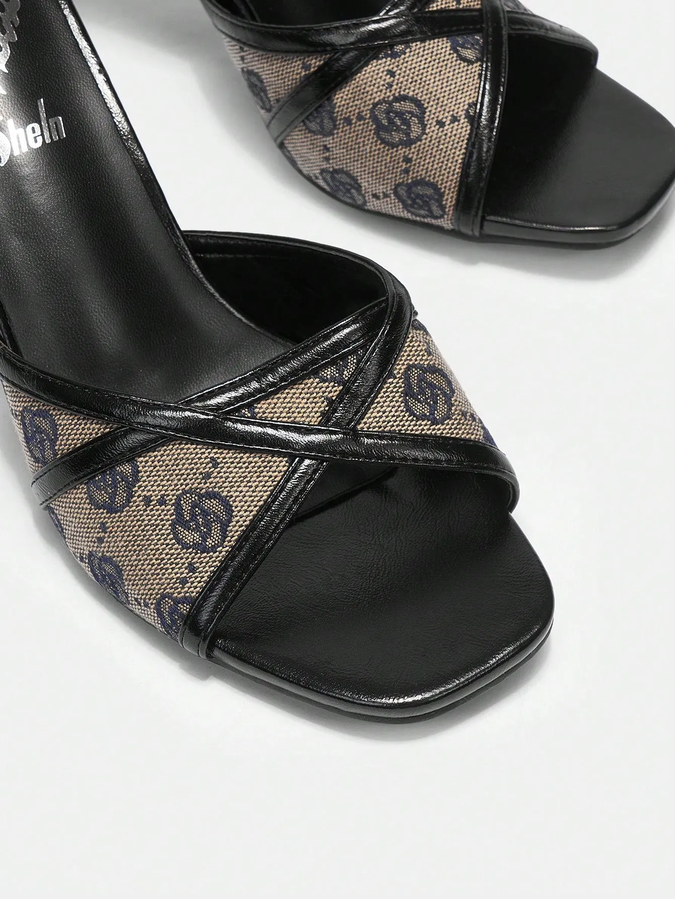 ICON Peep Toe Stiletto High Heeled Sandals