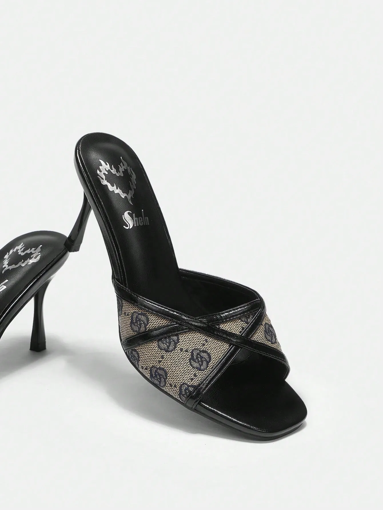 ICON Peep Toe Stiletto High Heeled Sandals