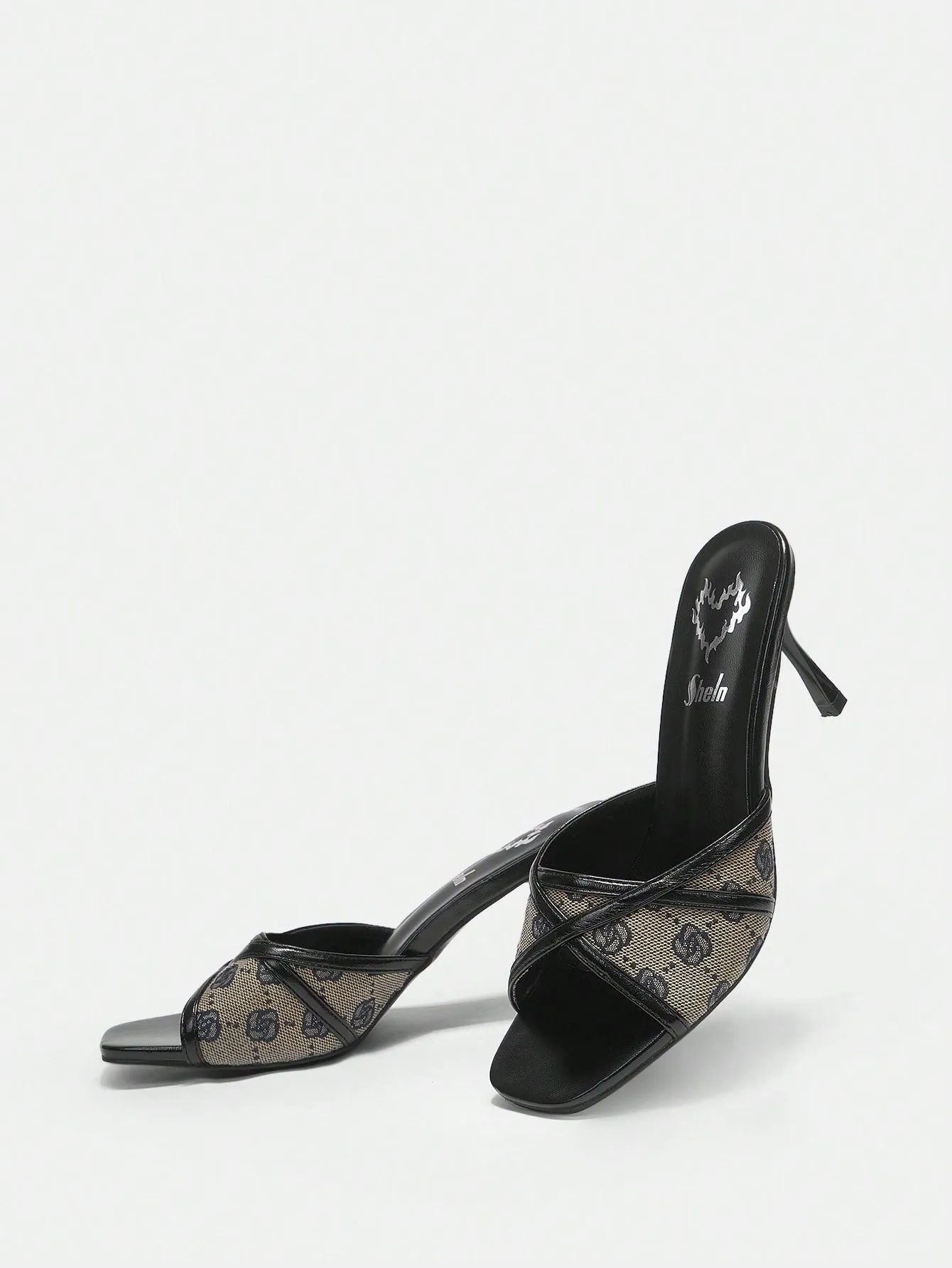 ICON Peep Toe Stiletto High Heeled Sandals