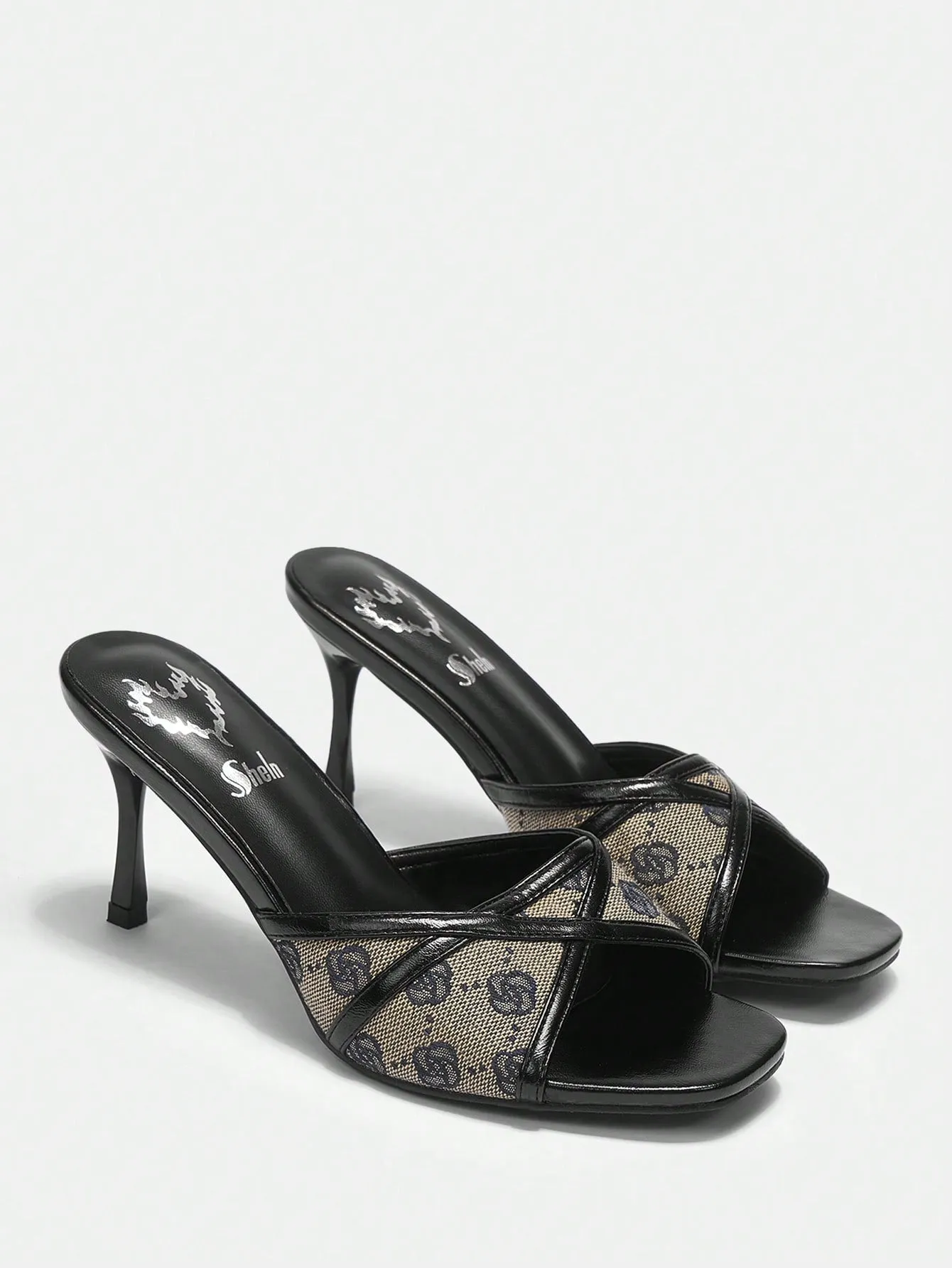 ICON Peep Toe Stiletto High Heeled Sandals