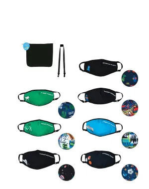 Iscream Funtastic Days of the Children's Reversible Face Mask Set