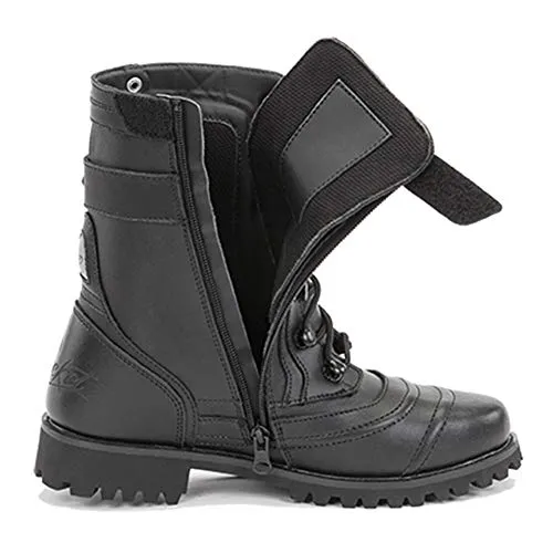 Joe Rocket Ladies Black Combat Leather Boots