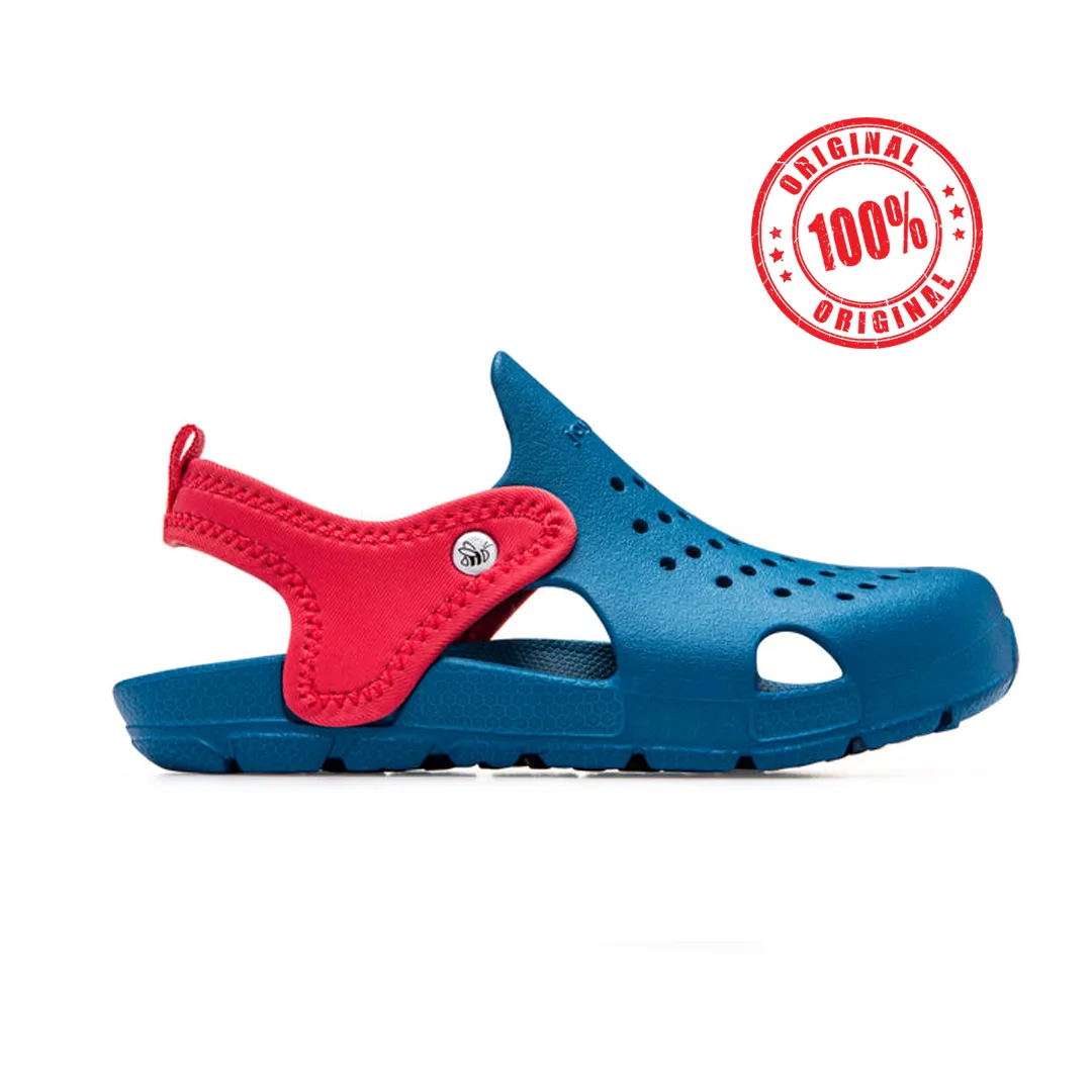 Joy-Bees Kids Creek Sky Blue / Red Strap Sandal