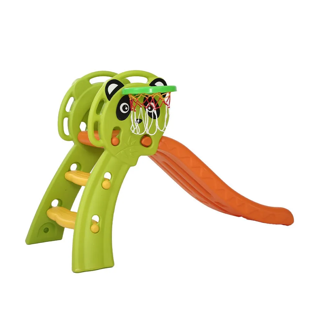 Keezi Kids Slide Set Basketball Hoop Indoor Outdoor Playground Toys 100cm Orange - ONLINE ONLY