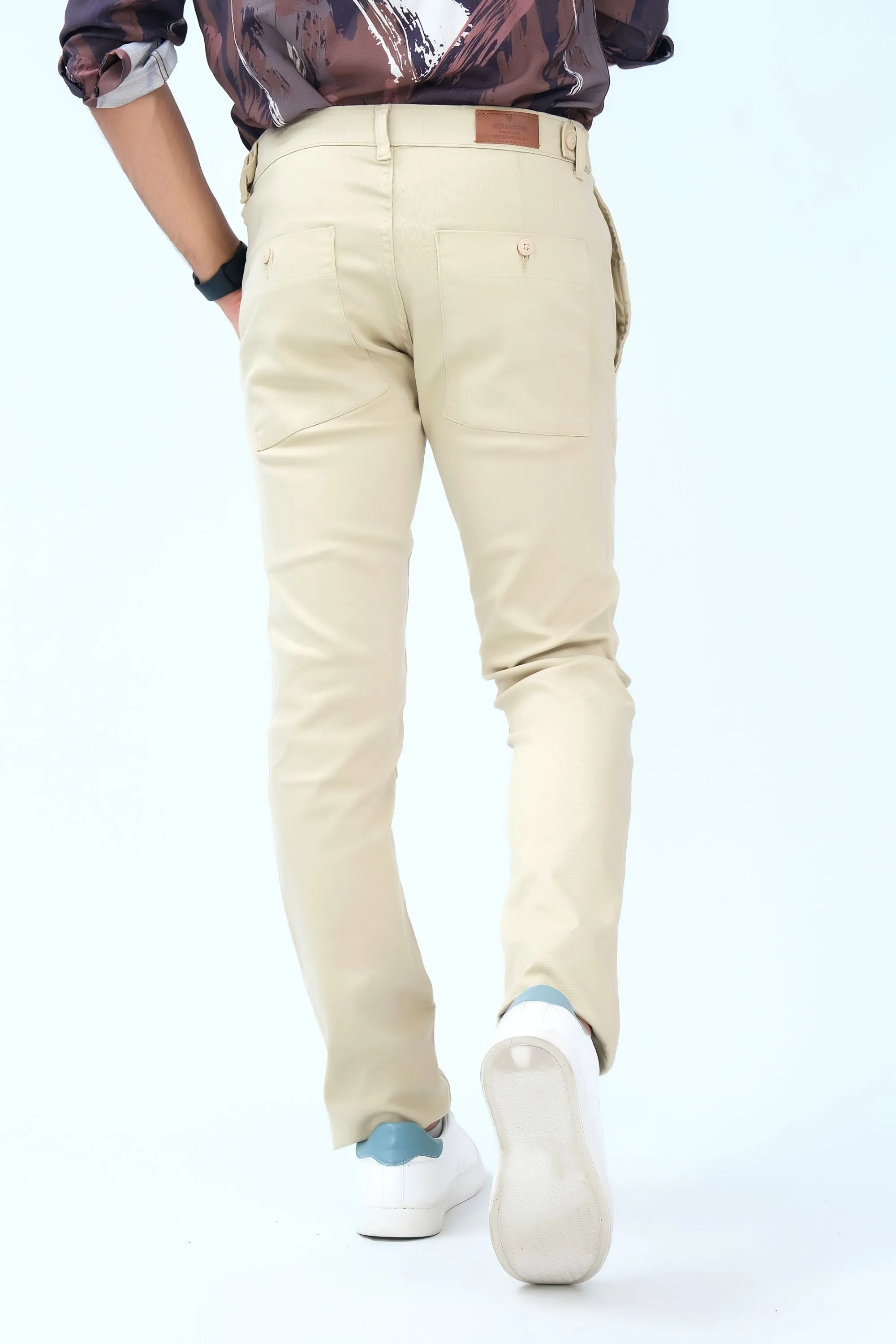 Khaaki Slim Fit Fashion Pants