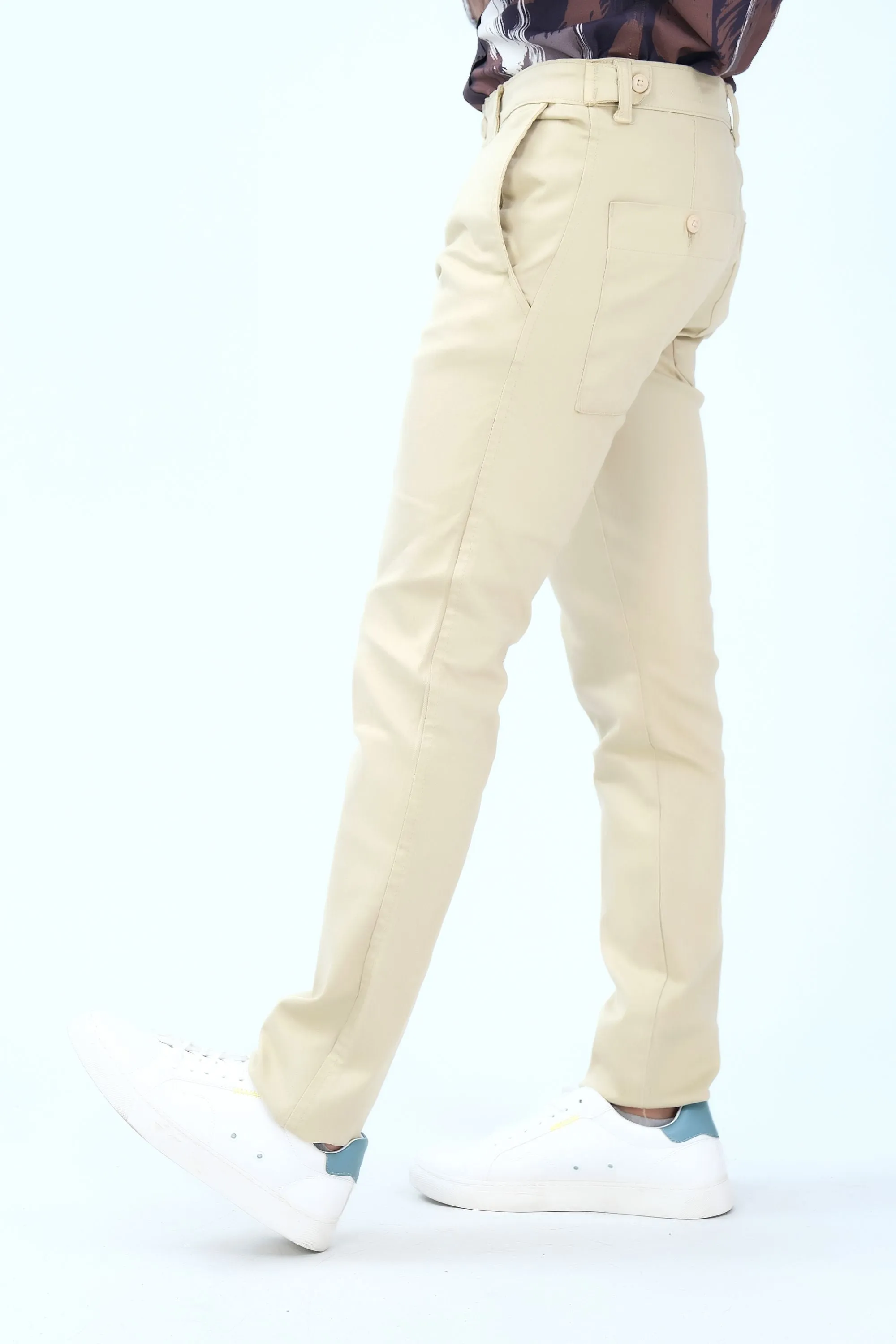 Khaaki Slim Fit Fashion Pants