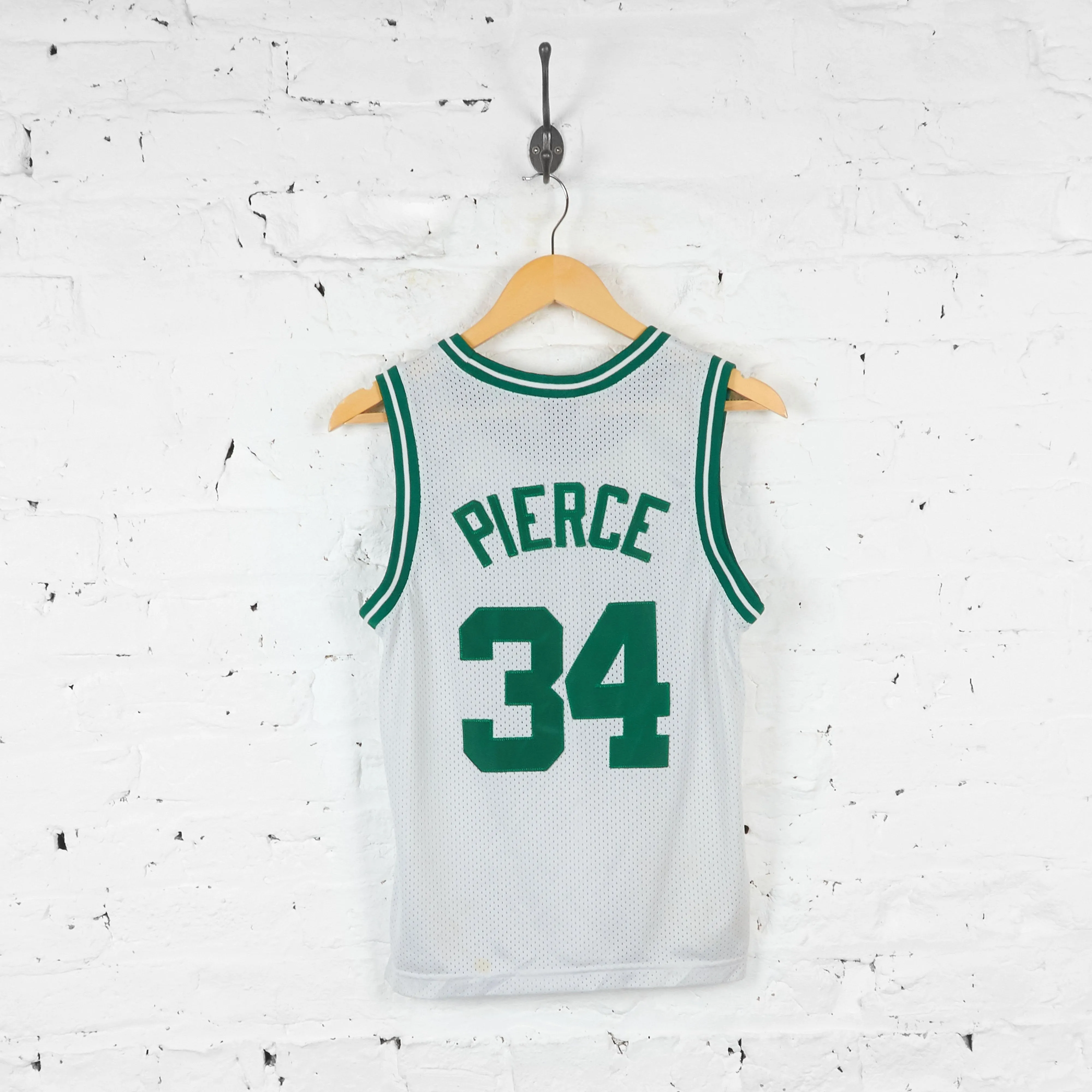 Kids Boston Celtics NBA Pierce Basketball Jersey - White - S Boys
