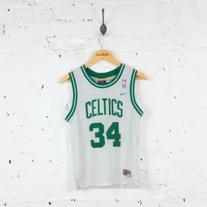 Kids Boston Celtics NBA Pierce Basketball Jersey - White - S Boys
