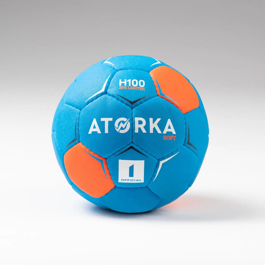 Kids' Handball H100 Soft Size 1 - Blue/Orange