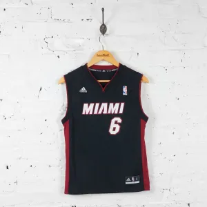 Kids Miami Heat James NBA Basketball Jersey - Black - M Boys