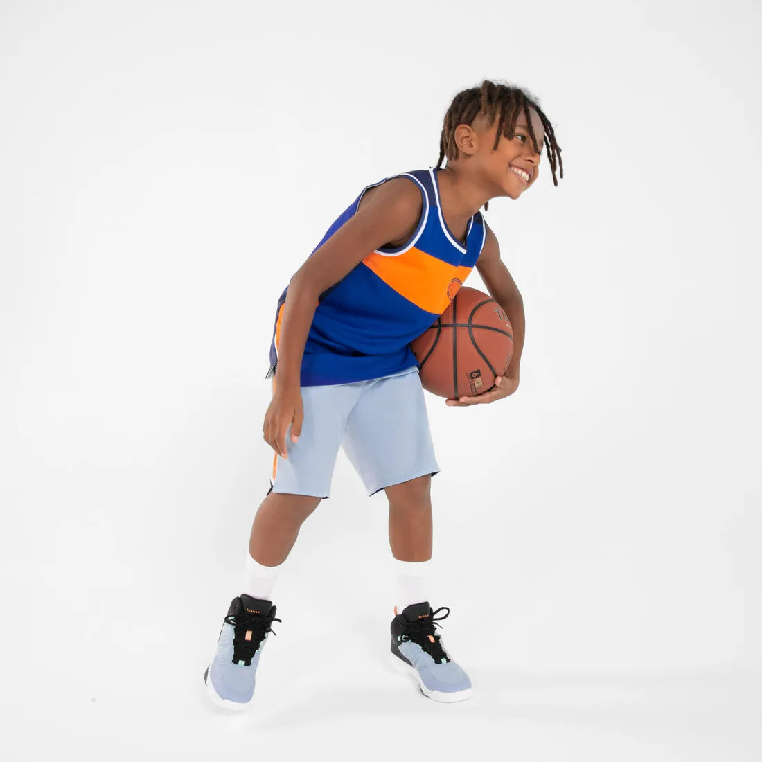 Kids' Reversible Basketball Shorts SH500R - Burgundy