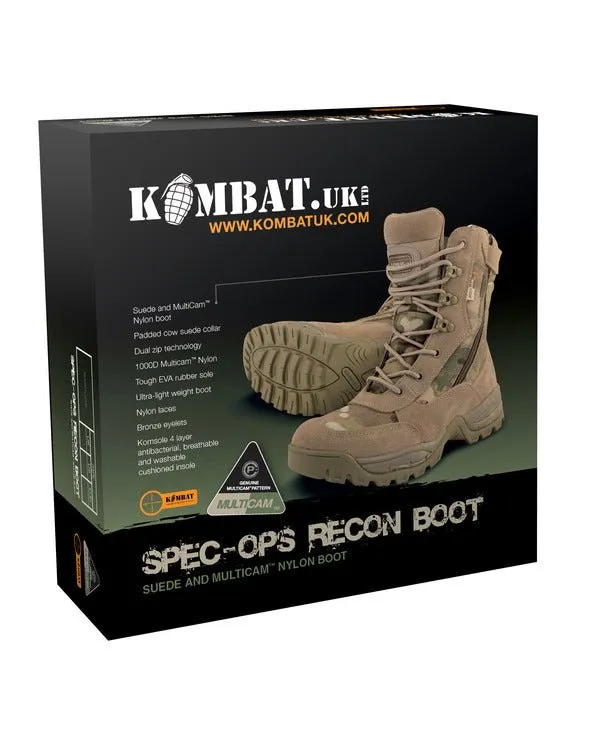 Kombat UK Spec-Ops Suede & Multicam Nylon Recon Boots
