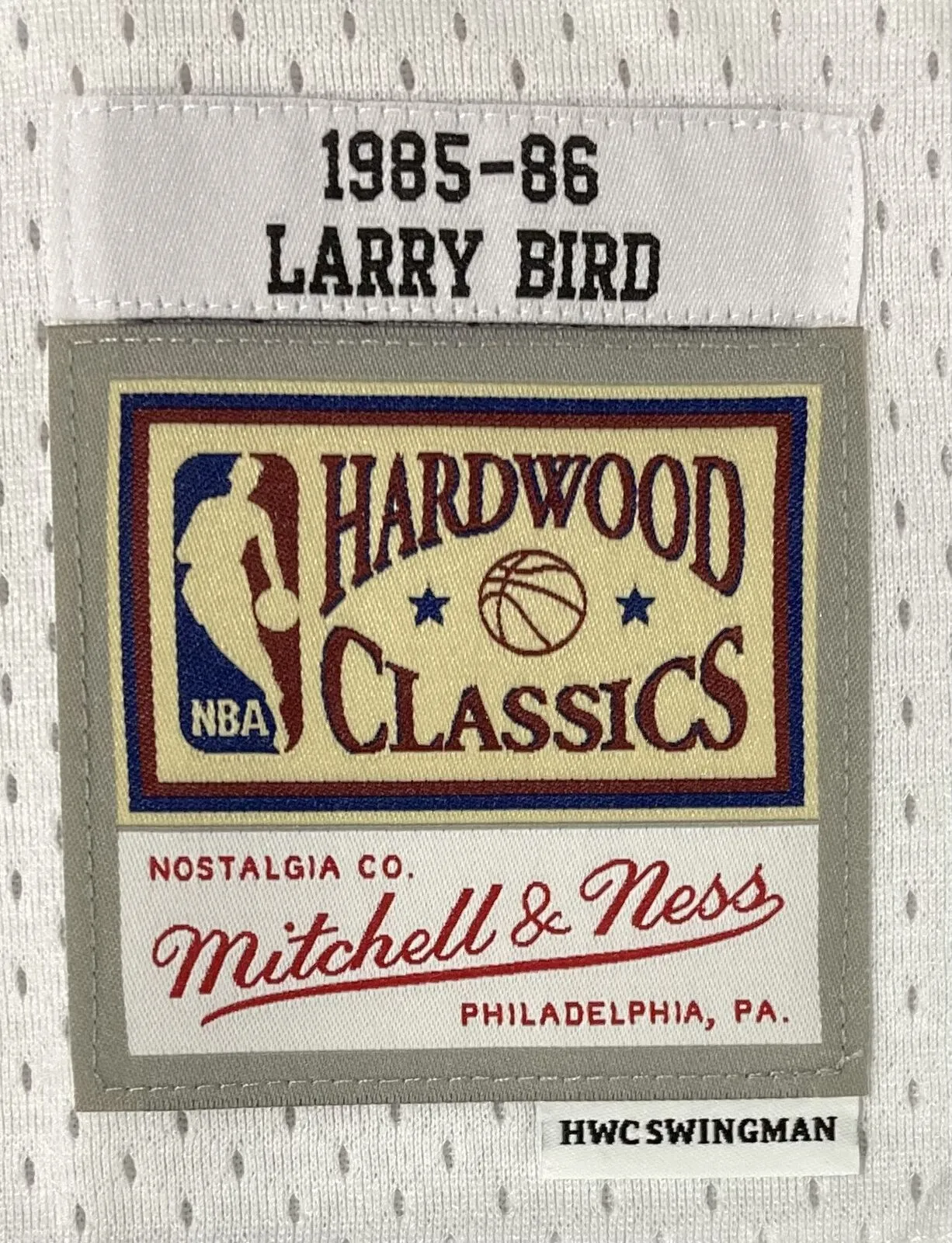 Larry Bird Signed Celtics White M&N Hardwood Classics Swingman Jersey PSA ITP