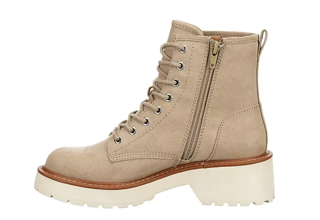 Leather Lace Up Combat Boot