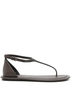 Leather thong sandals