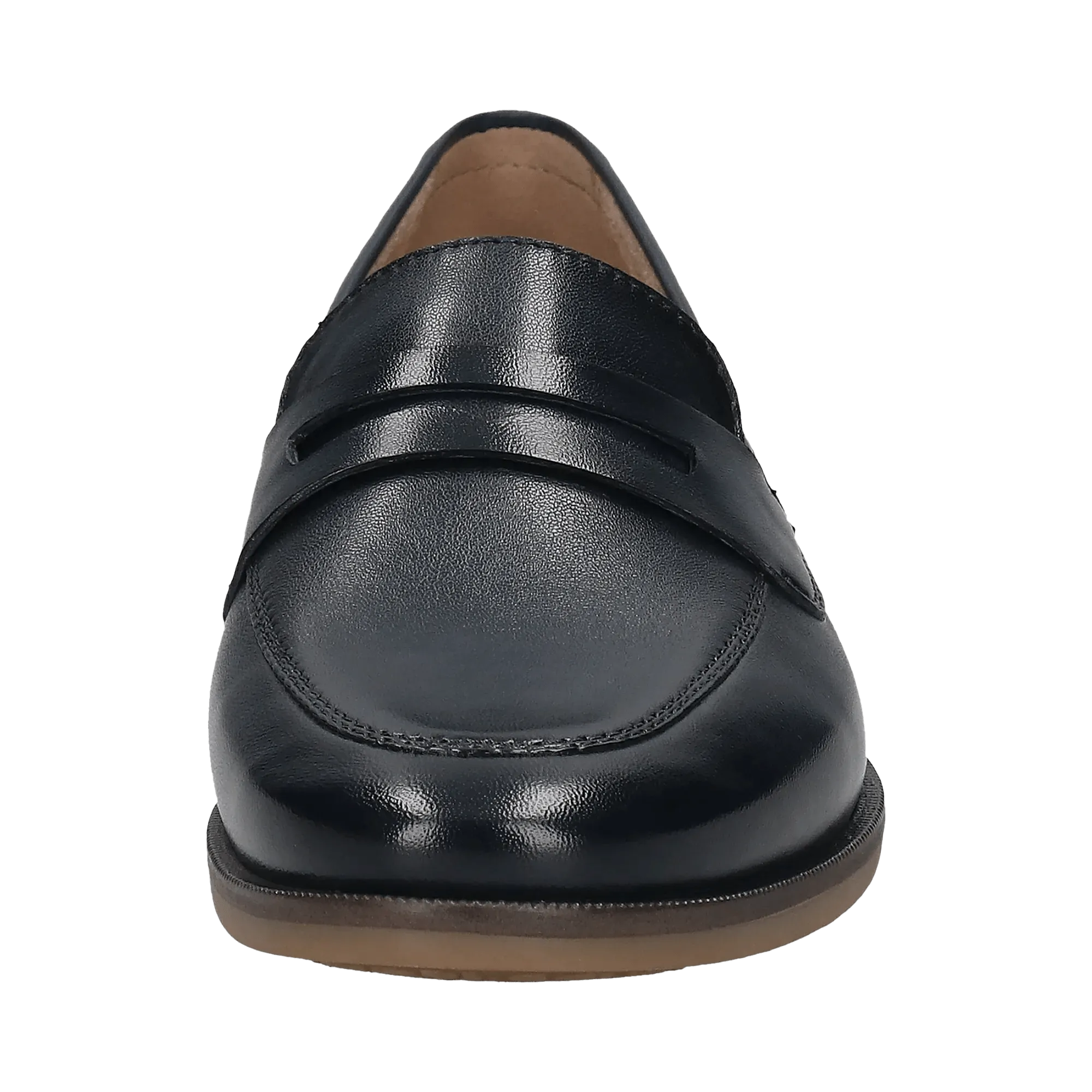 Leder Loafers dunkelblau