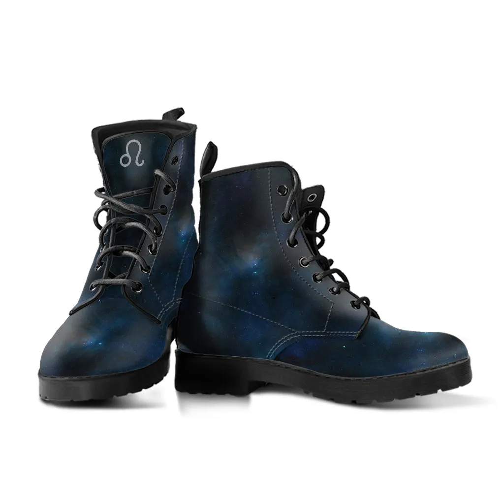 Leo Lion Zodiac Galaxy Vegan Boots