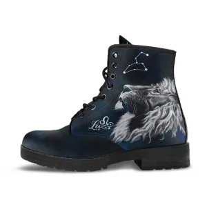 Leo Lion Zodiac Galaxy Vegan Boots