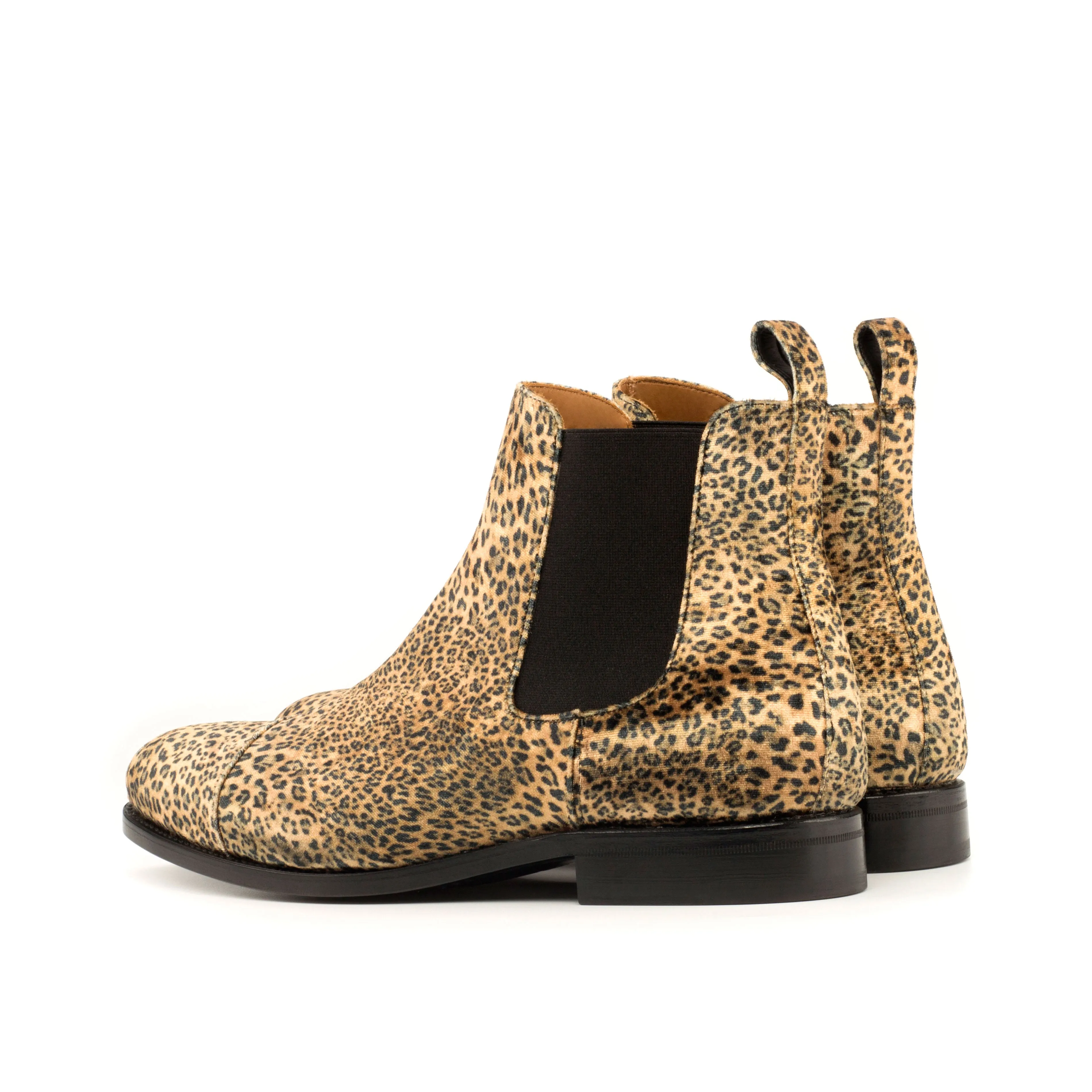 Leopard Fabric Chelsea Boots
