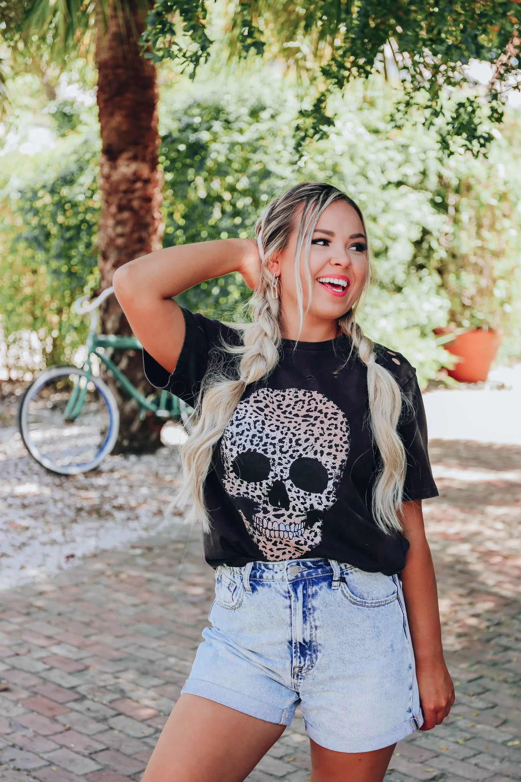Leopard Skull Graphic Tee
