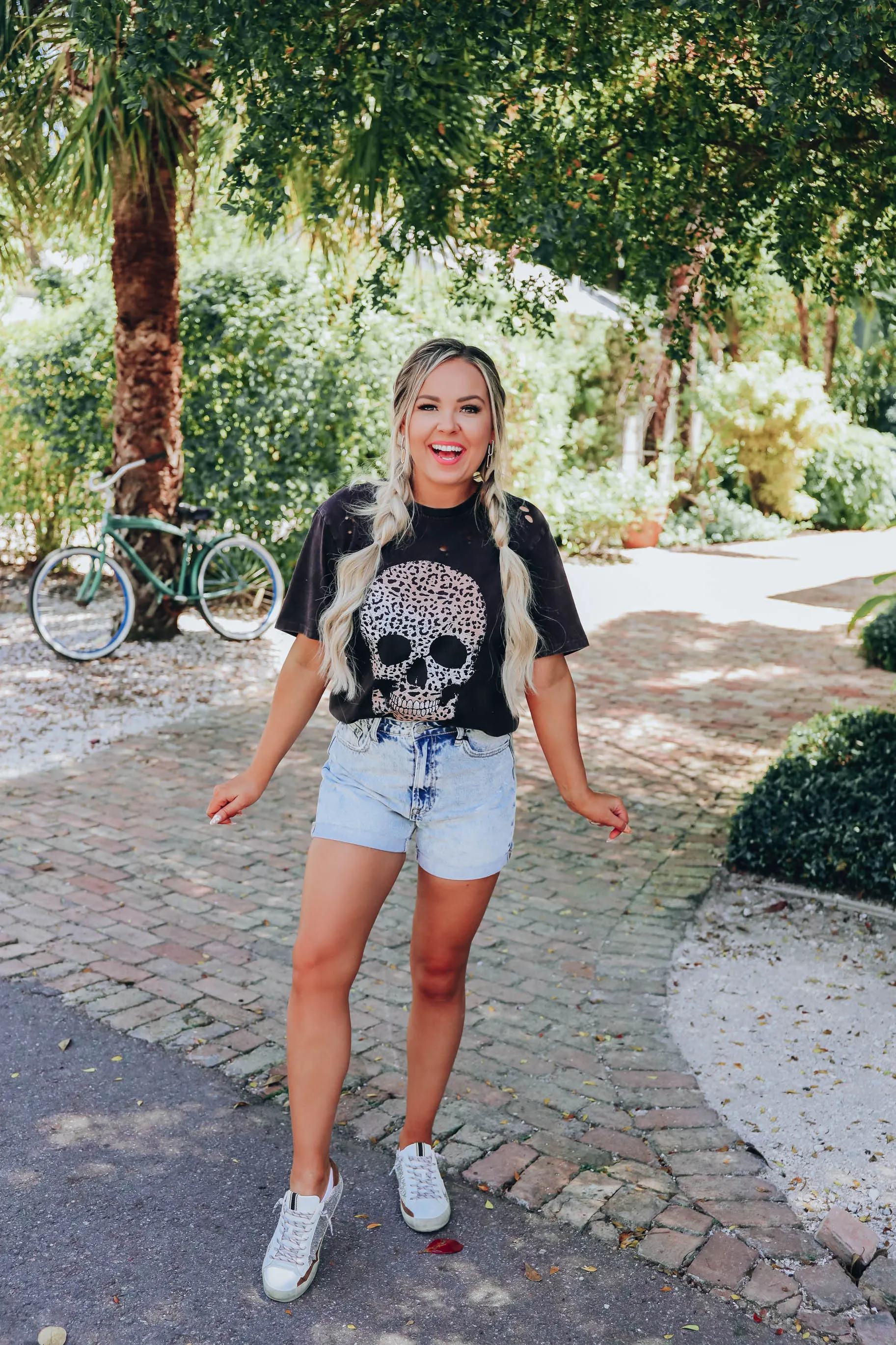 Leopard Skull Graphic Tee