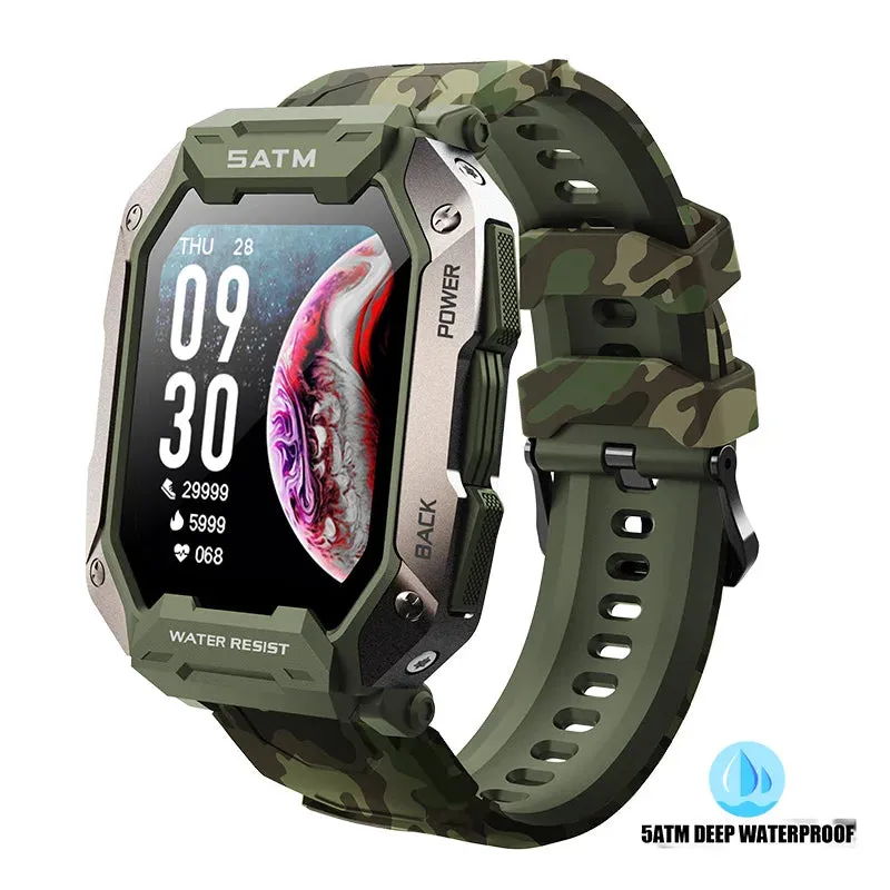 Men's Swim Sport Smartwatch - 50m Depth IP68 Waterproof