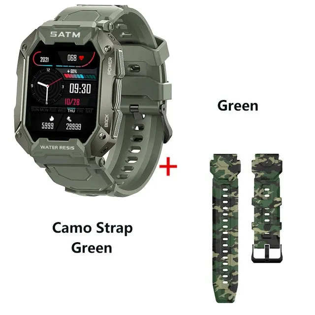 Men's Swim Sport Smartwatch - 50m Depth IP68 Waterproof